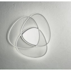 ROSE PLAFONIERA PICCOLA D55 CM IN METALLO ORO O SILVER LED 60W DIMMERABILE MODERNA ONDALUCE CICIRIELLO - Cristalensi Shop Online 2