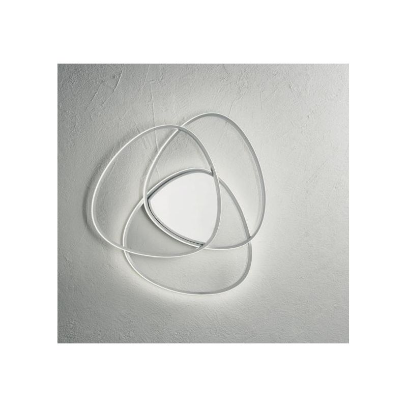 ROSE PLAFONIERA PICCOLA D55 CM IN METALLO ORO O SILVER LED 60W DIMMERABILE MODERNA ONDALUCE CICIRIELLO - Cristalensi Shop Online