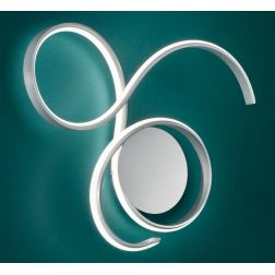 TWIST APPLIQUE PLAFONIERA GRANDE LED INTEGRATO 57W GRIGIA O BIANCA MODERNA ONDALUCE CICIRIELLO - Cristalensi Shop Online 2