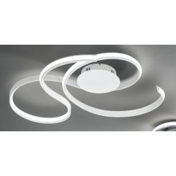 TWIST APPLIQUE PLAFONIERA GRANDE LED INTEGRATO 57W GRIGIA O BIANCA MODERNA ONDALUCE CICIRIELLO - Cristalensi Shop Online