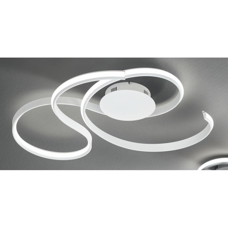 TWIST APPLIQUE PLAFONIERA GRANDE LED INTEGRATO 57W GRIGIA O BIANCA MODERNA ONDALUCE CICIRIELLO - Cristalensi Shop Online