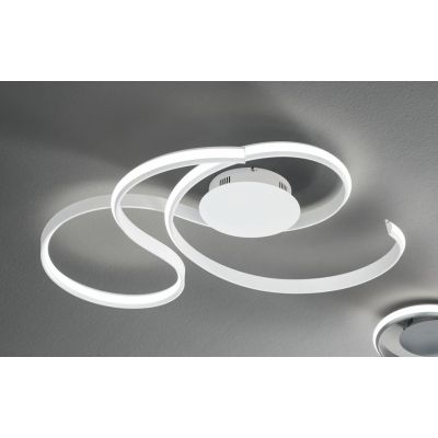 TWIST APPLIQUE PLAFONIERA PICCOLA GRIGIA O BIANCA LED INTEGRATO 41W MODERNA ONDALUCE CICIRIELLO - Cristalensi Shop Online