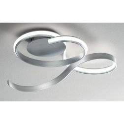 TWIST APPLIQUE PLAFONIERA PICCOLA GRIGIA O BIANCA LED INTEGRATO 41W MODERNA ONDALUCE CICIRIELLO - Cristalensi Shop Online