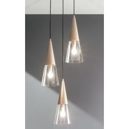 TRENTO SOSPENSIONE ROTONDA 3 LUCI MODERNO IN METALLO ORO,CROMO O NERO VETRI TRASPARENTI O A SPECCHIO ONDALUCE CICIRIELLO - Crist