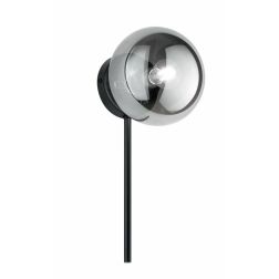 JEWEL APPLIQUE MODERNA A NERA O ORO CON SFERA IN VETRO FUME O BIANCO LAMPADINA ATTACCO E14 ONDALUCE CICIRIELLO - Cristalensi Sho 2