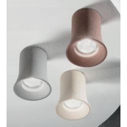 ROCK FARETTO IN CEMENTO 3 COLORI ATTACCO GU10 DESIGN MODERNO D7,7 CM ALTEZZA 11 CM ONDALUCE CICIRIELLO - Cristalensi Shop Online