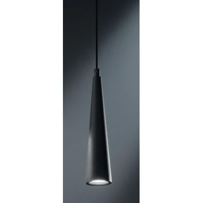 NOA SOSPENSIONE SINGOLA 2 MISURE DI FORMA CONICA METALLO NERO,BIANCO O ORO LAMPADINA GU10 ONDALUCE CICIRIELLO - Cristalensi Shop