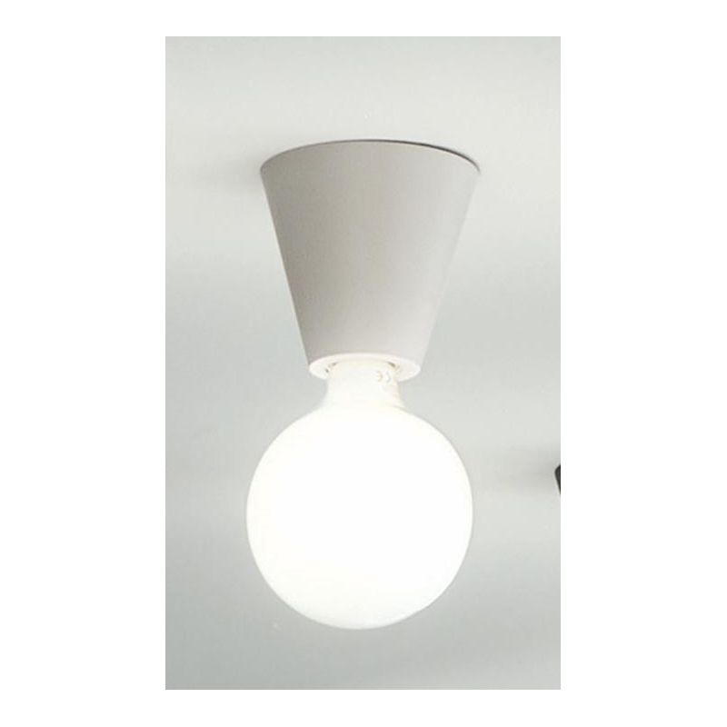 FOG PLAFONIERA PICCOLA A PIRAMIDE MODERNA CON LAMPADINA A VISTA E27 DISPONIBILE IN 4 COLORI ONDALUCE CICIRIELLO - Cristalensi Sh