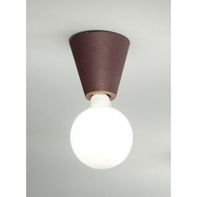 FOG PLAFONIERA PICCOLA A PIRAMIDE MODERNA CON LAMPADINA A VISTA E27 DISPONIBILE IN 4 COLORI ONDALUCE CICIRIELLO - Cristalensi Sh