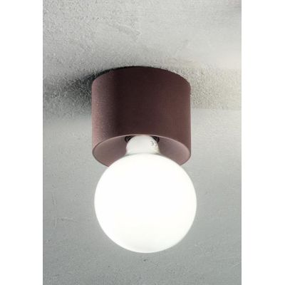 BOW PLAFONIERA PICCOLA ROTONDA MODERNA CON LAMPADINA A VISTA E27 DISPONIBILE IN 4 COLORI ONDALUCE CICIRIELLO - Cristalensi Shop