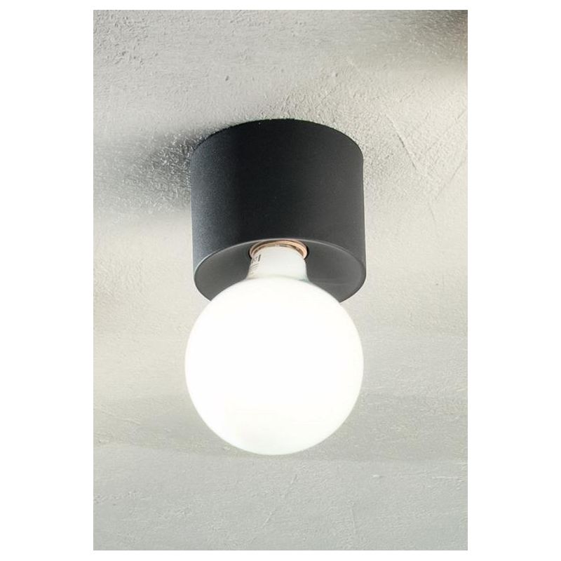 BOW PLAFONIERA PICCOLA ROTONDA MODERNA CON LAMPADINA A VISTA E27 DISPONIBILE IN 4 COLORI ONDALUCE CICIRIELLO - Cristalensi Shop