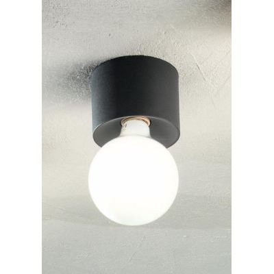 BOW PLAFONIERA PICCOLA ROTONDA MODERNA CON LAMPADINA A VISTA E27 DISPONIBILE IN 4 COLORI ONDALUCE CICIRIELLO - Cristalensi Shop