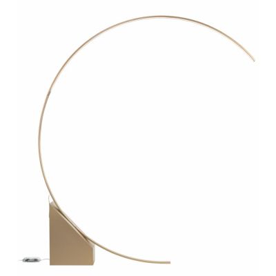 RUNE PIANTANA AD ARCO IN METALLO ORO O NERO LED 35W LUCE 3000K DIMMERABILE SPESSORE CM 176 MODERNA ONDALUCE CICIRIELLO - Cristal