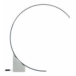 RUNE PIANTANA AD ARCO IN METALLO ORO O NERO CON BASE IN MARMO LED 35W LUCE 3000K DIMMERABILE MODERNA ONDALUCE CICIRIELLO - Crist 2