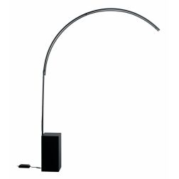 BIBLIO PIANTANA AD ARCO IN METALLO ORO O NERO LED 33W LUCE 3000K DIMMERABILE SPESSORE CM 142 MODERNA ONDALUCE CICIRIELLO - Crist 2