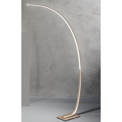 KEEP PIANTANA AD ARCO MODERNA LED 30W LUCE 3000K DIMMERABILE IN METALLO BIANCO,NERO O ORO ONDALUCE CICIRIELLO - Cristalensi Shop