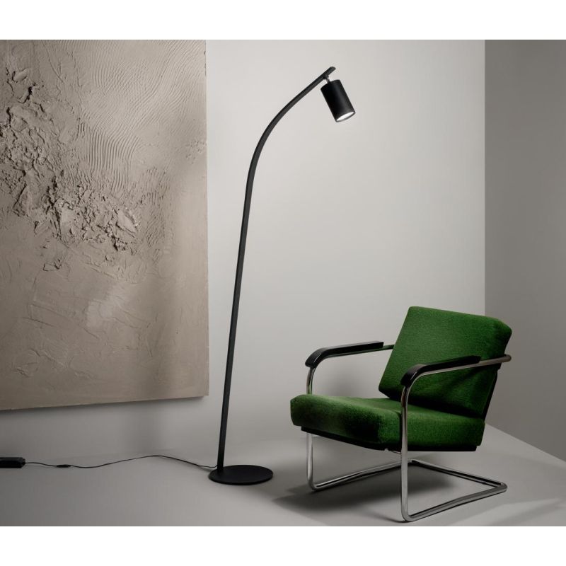 MURGA PIANTANA MODERNA IN METALLO NERO O ORO LED 30W LUCE 3000K DIMMERABILE ALTEZZA CM 184 ONDALUCE CICIRIELLO - Cristalensi Sho