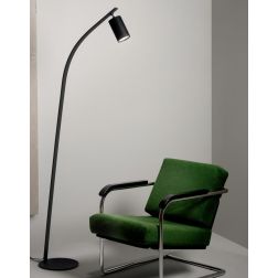 MURGA PIANTANA MODERNA IN METALLO NERO O ORO LED 30W LUCE 3000K DIMMERABILE ALTEZZA CM 184 ONDALUCE CICIRIELLO - Cristalensi Sho