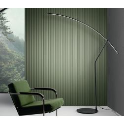 FOLAGA PIANTANA AD ARCO REGOLABILE IN METALLO BIANCO, NERO O ORO LED 30W LUCE 3000K DIMMERABILE ALTEZZA CM 200 ONDALUCE CICIRIEL