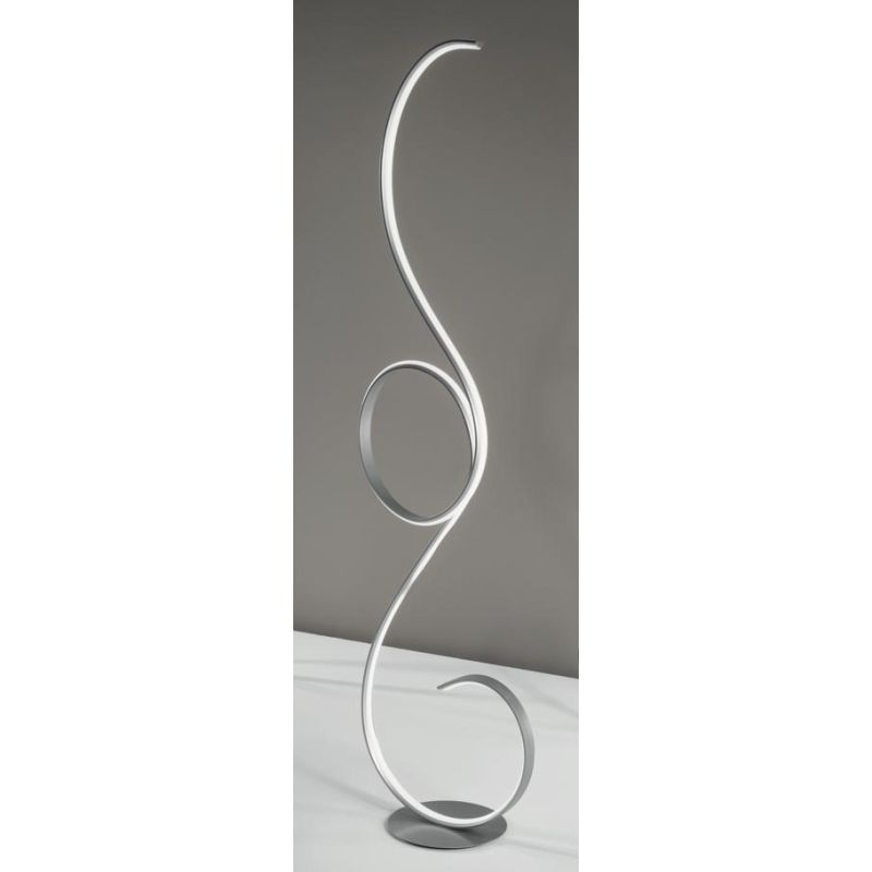 FLOK PIANTANA LAMPADA DA TERRA LED DIMMERABILE NERA GRIGIA BIANCA MODERNA ONDALUCE CICIRIELLO - Cristalensi Shop Online