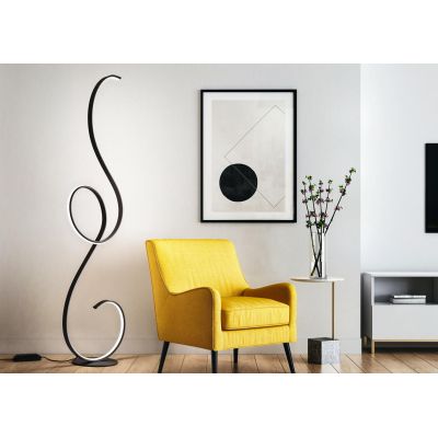 FLOK PIANTANA LAMPADA DA TERRA LED DIMMERABILE NERA GRIGIA BIANCA MODERNA ONDALUCE CICIRIELLO - Cristalensi Shop Online