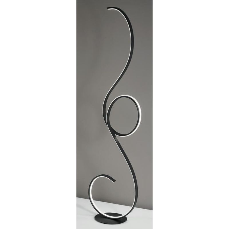 FLOK PIANTANA LAMPADA DA TERRA LED DIMMERABILE NERA GRIGIA BIANCA MODERNA ONDALUCE CICIRIELLO - Cristalensi Shop Online