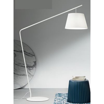 VELVET PIANTANA ORIGINALE E MODERNA IN METALLO NERO,BIANCO O ORO CON PARALUME IN TESSUTO ALTEZZA CM 205 ONDALUCE CICIRIELLO - Cr
