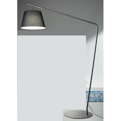 VELVET PIANTANA ORIGINALE E MODERNA IN METALLO NERO,BIANCO O ORO CON PARALUME IN TESSUTO ALTEZZA CM 205 ONDALUCE CICIRIELLO - Cr