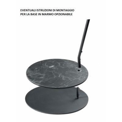 VELVET PIANTANA ORIGINALE E MODERNA IN METALLO NERO,BIANCO O ORO CON PARALUME IN TESSUTO ALTEZZA CM 205 ONDALUCE CICIRIELLO - Cr