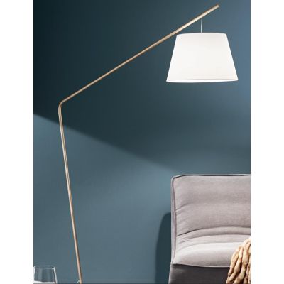 VELVET PIANTANA ORIGINALE E MODERNA IN METALLO NERO,BIANCO O ORO CON PARALUME IN TESSUTO ALTEZZA CM 205 ONDALUCE CICIRIELLO - Cr