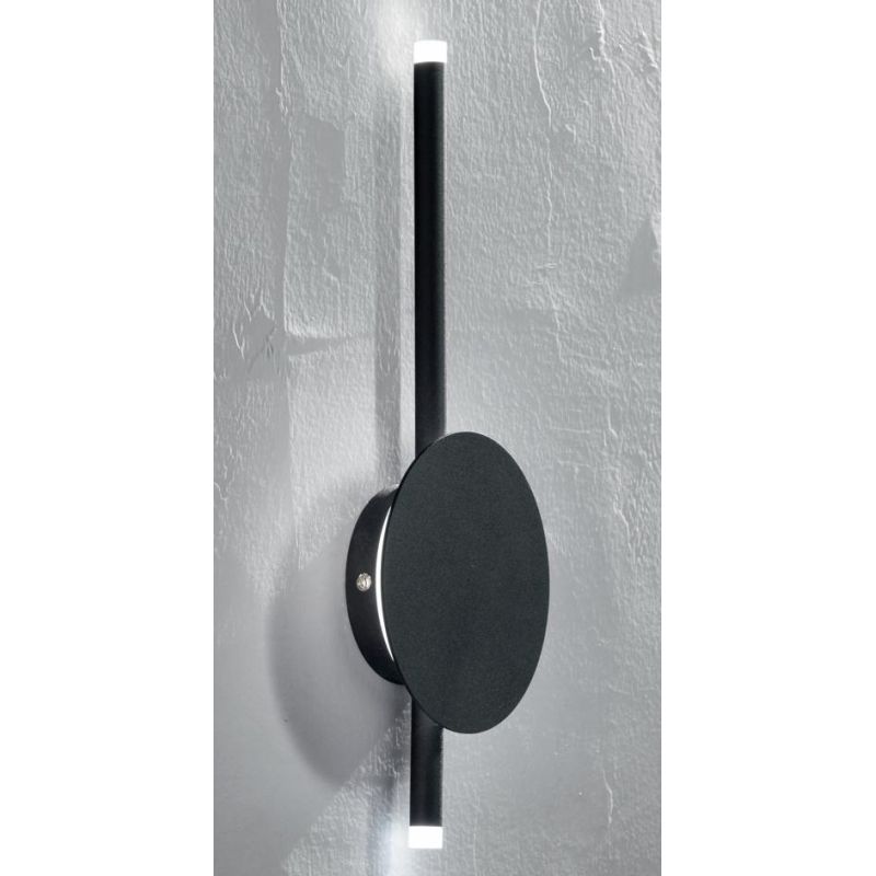 JAMES APPLIQUE MODERNA IN METALLO BIANCO,NERO O ORO LED 16W LUCE 3000K H40 CM ONDALUCE CICIRIELLO - Cristalensi Shop Online