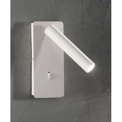 TELESCOPE APPLIQUE BIANCA O NERA CON LUCE LED DA 3W CON PORTA USB E LUCE ORIENTABILE MODERNA ONDALUCE CICIRIELLO - Cristalensi S