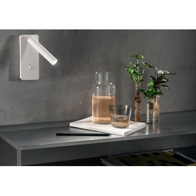 TELESCOPE APPLIQUE BIANCA O NERA CON LUCE LED DA 3W CON PORTA USB E LUCE ORIENTABILE MODERNA ONDALUCE CICIRIELLO - Cristalensi S
