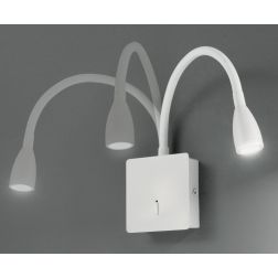 FALL APPLIQUE QUADRATA DA LETTURA CON BRACCIO FLESSIBILE LED 3W LUCE 3000K BIANCA O NERA ONDALUCE CICIRIELLO - Cristalensi Shop 2