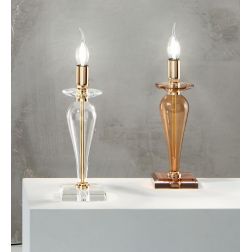 PAGANINI LUMETTO CLASSICO IN VETRO LAVORATO A MANO 7 COLORI CON FINITURE CROMO O ORO ONDALUCE CICIRIELLO - Cristalensi Shop Onli