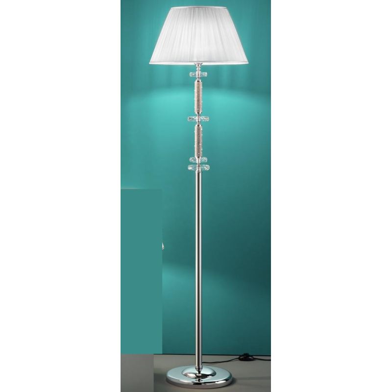 DIDO LAMPADA DA TERRA IN CRISTALLO E METALLO ELEGANTE E CLASSICA DIAMETRO CM 40 5 COLORI ONDALUCE CICIRIELLO - Cristalensi Shop