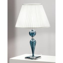 VILLA LAMPADA DA TAVOLO GRANDE IN VETRO LAVORATO A MANO CLASSICA D40 CM 6 COLORI ONDALUCE ONDALUCE CICIRIELLO - Cristalensi Shop