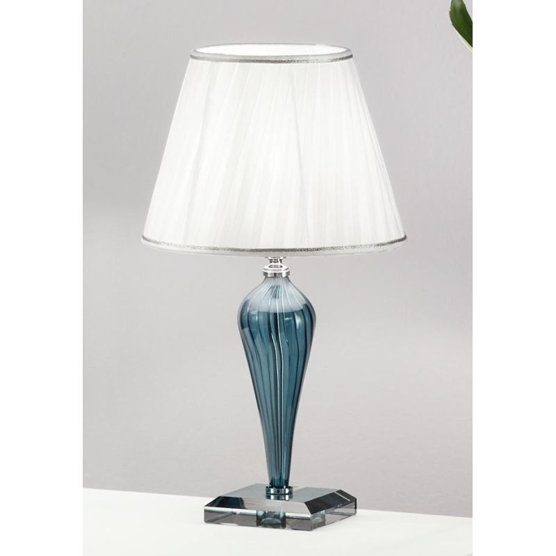 VILLA LAMPADA DA TAVOLO IN VETRO LAVORATO A MANO CLASSICA D25 CM 6 COLORI DI ONDALUCE ONDALUCE CICIRIELLO - Cristalensi Shop Onl