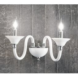 TEBE LAMPADA A PARETE CLASSICA CON 2 LUCI IN VETRO E CRISTALLO 6 COLORI DI ONDALUCE ONDALUCE CICIRIELLO - Cristalensi Shop Onlin 2