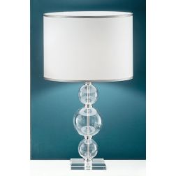 TEBE LAMPADA DA TAVOLO GRANDE IN VETRO LAVORATO A MANO 6 COLORI DIAMETRO CM 35 ONDALUCE ONDALUCE CICIRIELLO - Cristalensi Shop O