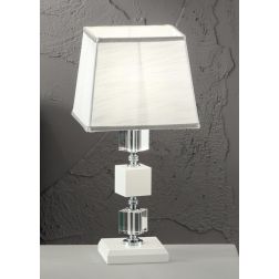 LIVIA LAMPADA DA TAVOLO IN CRISTALLO CLASSICA L20 CM BIANCA,FUME,OTTANIO O TORTORA DI CICIRIELLO ONDALUCE CICIRIELLO - Cristalen