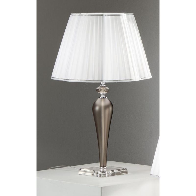 DEBUSSY LAMPADA DA TAVOLO GRANDE IN CRISTALLO ELEGANTE E CLASSICA DIAMETRO CM 40 DI ONDALUCE ONDALUCE CICIRIELLO - Cristalensi S