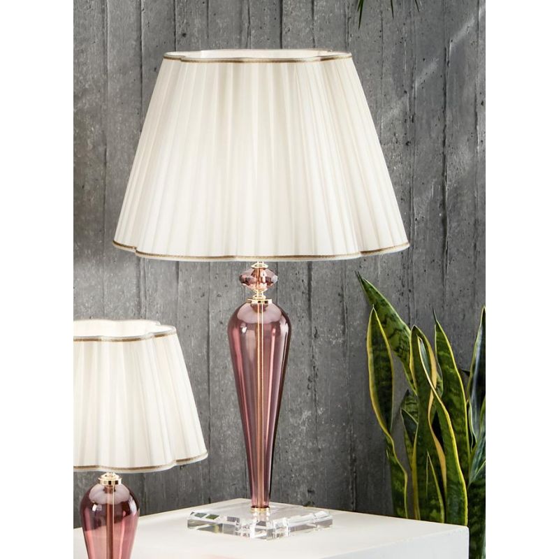 DEBUSSY LAMPADA DA TAVOLO GRANDE IN CRISTALLO ELEGANTE E CLASSICA DIAMETRO CM 40 DI ONDALUCE ONDALUCE CICIRIELLO - Cristalensi S