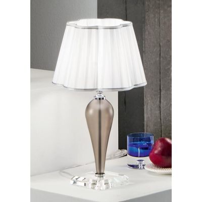 DEBUSSY LAMPADA DA TAVOLO IN CRISTALLO ELEGANTE E CLASSICO DIAMETRO CM 25 DI ONDALUCE ONDALUCE CICIRIELLO - Cristalensi Shop Onl