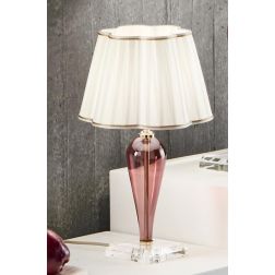 DEBUSSY LAMPADA DA TAVOLO IN CRISTALLO ELEGANTE E CLASSICO DIAMETRO CM 25 DI ONDALUCE ONDALUCE CICIRIELLO - Cristalensi Shop Onl