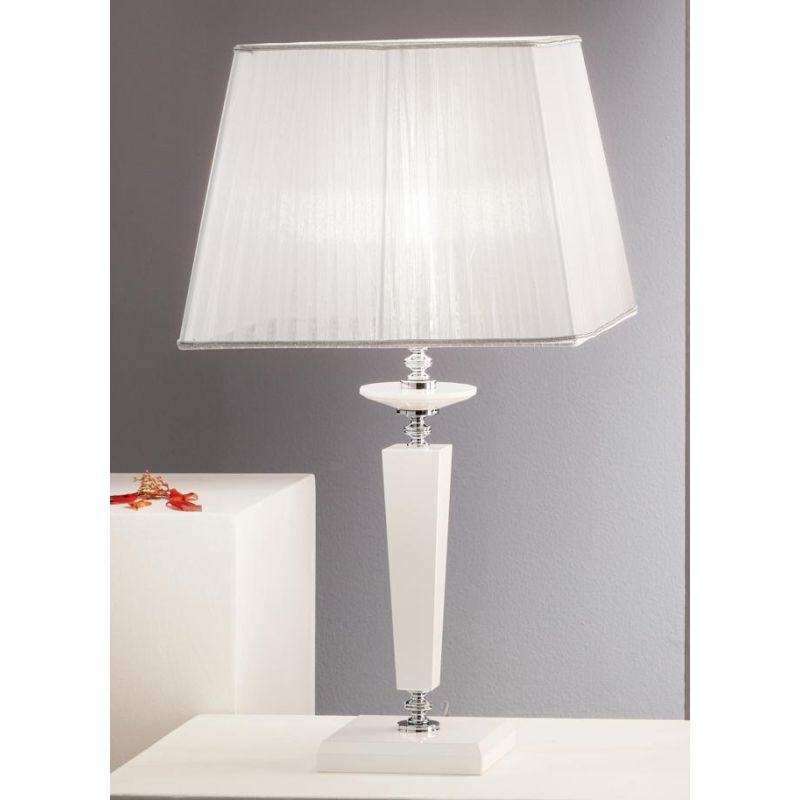 CHERUBINI LAMPADA DA TAVOLO GRANDE IN CRISTALLO e METALLO ELEGANTE E CLASSICO 3 FINITURE DI ONDALUCE ONDALUCE CICIRIELLO - Crist