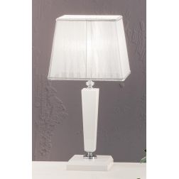 CHERUBINI LAMPADA DA TAVOLO IN CRISTALLO e METALLO ELEGANTE E CLASSICO 3 FINITURE DI ONDALUCE ONDALUCE CICIRIELLO - Cristalensi