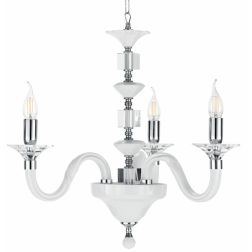 GALA 3 LUCI LAMPADARIO CLASSICO ED ELEGANTE IN CRISTALLO E VETRO 6 COLORI DI ONDALUCE ONDALUCE CICIRIELLO - Cristalensi Shop Onl