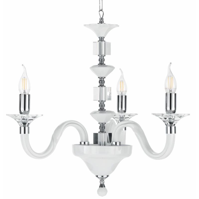 GALA 3 LUCI LAMPADARIO CLASSICO ED ELEGANTE IN CRISTALLO E VETRO 6 COLORI DI ONDALUCE ONDALUCE CICIRIELLO - Cristalensi Shop Onl
