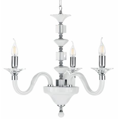 GALA 3 LUCI LAMPADARIO CLASSICO ED ELEGANTE IN CRISTALLO E VETRO 6 COLORI DI ONDALUCE ONDALUCE CICIRIELLO - Cristalensi Shop Onl